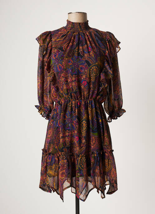 Robe courte marron OPPULENCE femme