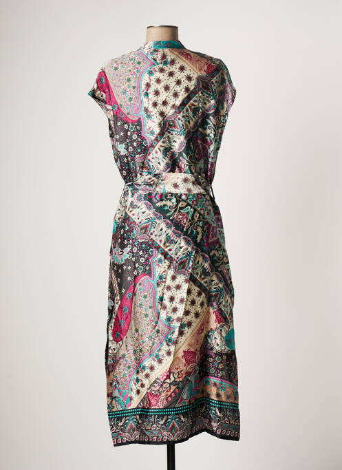 Robe mi-longue vert VIE TA VIE pour femme