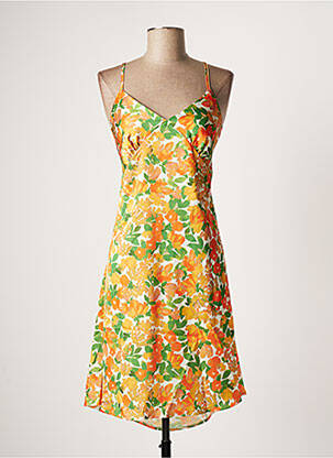Robe mi-longue orange SCARLET ROOS femme