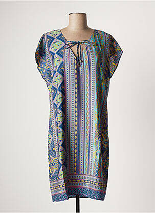 Robe mi-longue bleu EMA BLUE'S femme