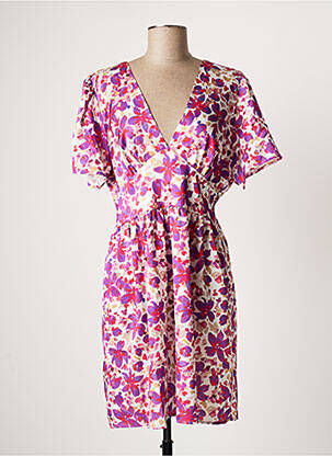 Robe mi-longue violet JANIS & JOHN femme