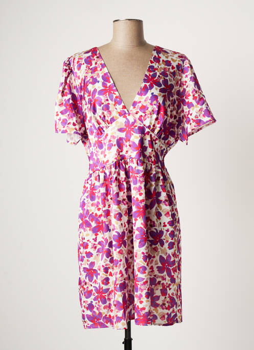 Robe mi-longue violet JANIS & JOHN femme