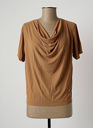 T-shirt coupe droite manches courtes marron MOS MOSH femme