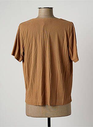 T-shirt coupe droite manches courtes marron MOS MOSH femme