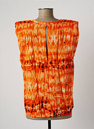 T-shirt imprimé fantaisie manches courtes orange VIE TA VIE femme