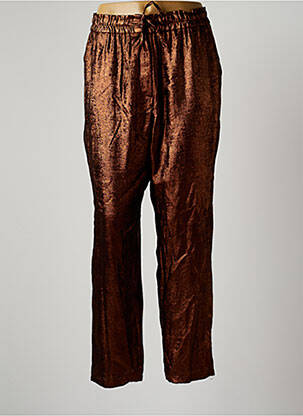 Pantalon droit taille haute taille haute marron VIE TA VIE femme