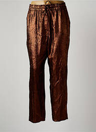 Pantalon droit taille haute taille haute marron VIE TA VIE femme