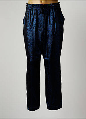 Pantalon droit taille haute taille haute bleu VIE TA VIE femme