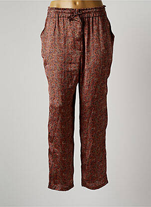 Pantalon droit taille haute taille haute marron VIE TA VIE femme