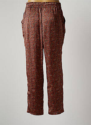 Pantalon droit taille haute taille haute marron VIE TA VIE femme