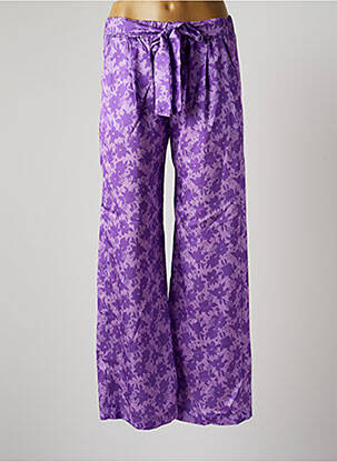 Pantalon droit violet HOLLY & JOEY pour femme