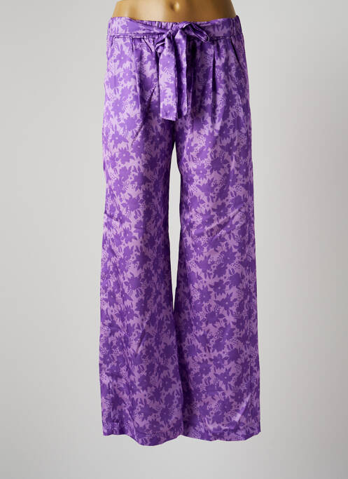 Pantalon droit violet HOLLY & JOEY pour femme