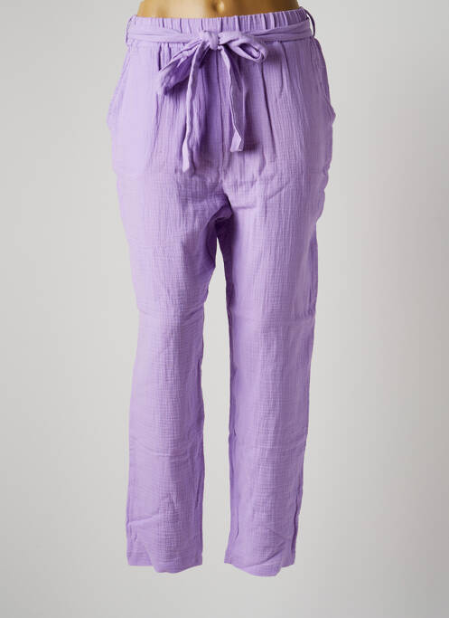 Pantalon slim violet VIE TA VIE pour femme