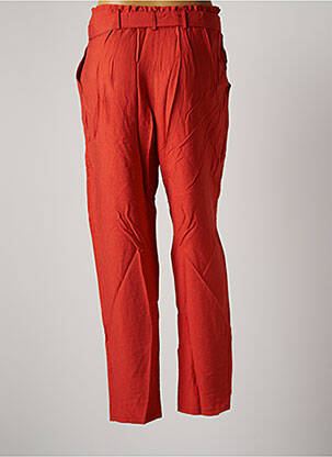 Pantalon droit coupe carotte taille haute orange VIE TA VIE femme