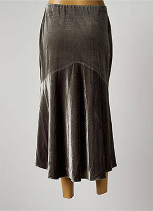 Jupe mi-longue coupe droite vert JANE WOOD femme