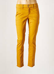 Pantalon droit jaune HAPPY pour femme seconde vue
