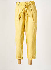 Pantalon droit jaune LAURE + MAX pour femme seconde vue