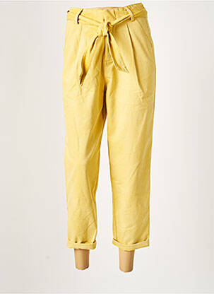 Pantalon droit jaune LAURE + MAX pour femme