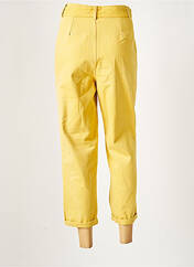 Pantalon droit jaune LAURE + MAX pour femme seconde vue