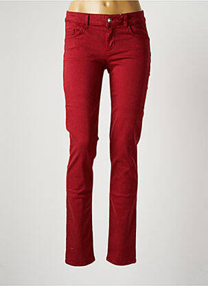 Pantalon droit stretch taille basse rouge LIU JO femme