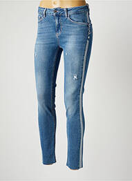 Jeans coupe slim effet usé délavé taille normale bleu LIU JO femme