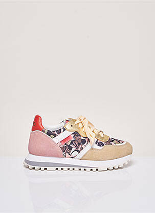 Baskets fermeture lacets talon plat jusqu'à 3cm beige LIU JO femme