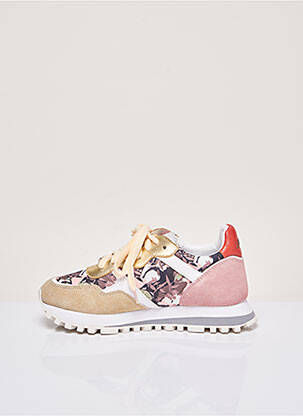 Baskets fermeture lacets talon plat jusqu'à 3cm beige LIU JO femme