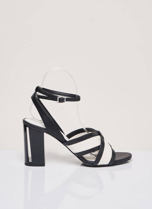 Sandales/nu pieds type de semelle amortissante talon de 7 à 9cm noir WHAT FOR femme