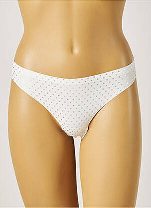 Tanga micro fibres blanc TRESS femme