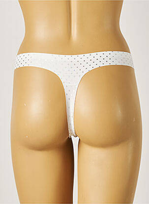 Tanga micro fibres blanc TRESS femme