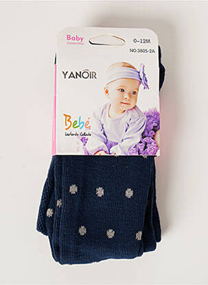 Collants imprimé pois bleu YANOIR fille