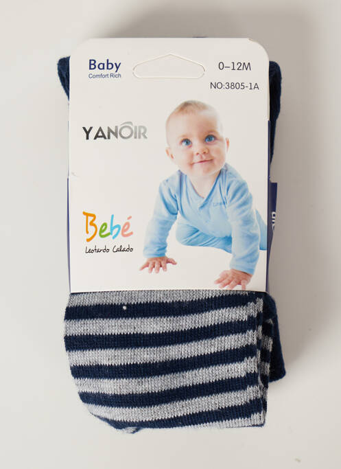 Collants imprimé rayures bleu YANOIR fille