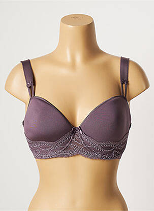 Soutien-gorge tissage dentelle haut soutien-gorge moulé violet SIMONE PERELE femme