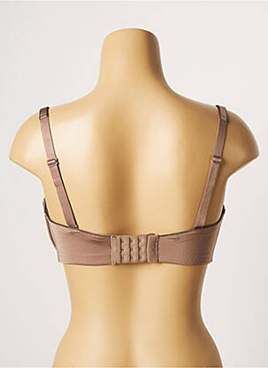 Soutien-gorge effet matière satinée haut soutien-gorge moulé marron CHANTELLE femme