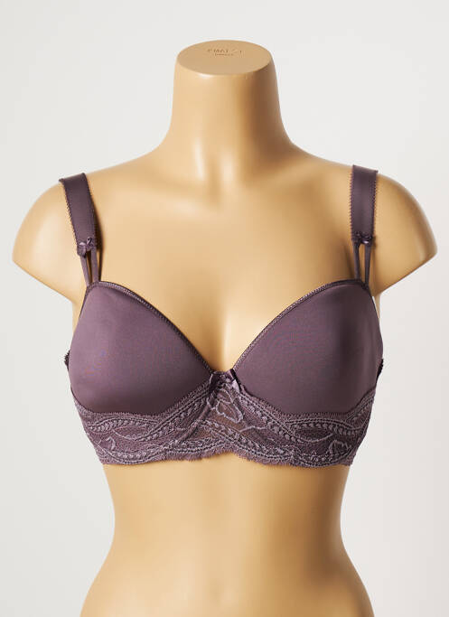 Soutien-gorge tissage dentelle haut soutien-gorge moulé violet SIMONE PERELE femme