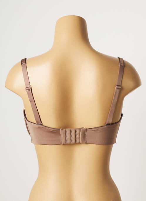 Soutien-gorge effet matière satinée haut soutien-gorge moulé marron CHANTELLE femme