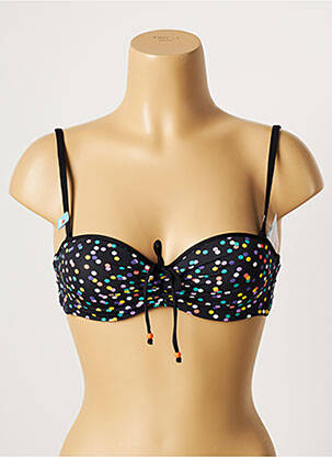 Haut de maillot de bain stretch haut soutien-gorge moulé noir CHERRY BEACH femme
