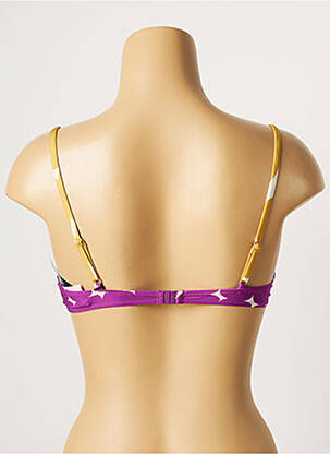 Haut de maillot de bain stretch haut soutien-gorge moulé violet LOU femme