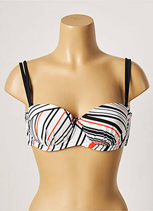 Haut de maillot de bain stretch haut soutien-gorge moulé noir BELCOR femme