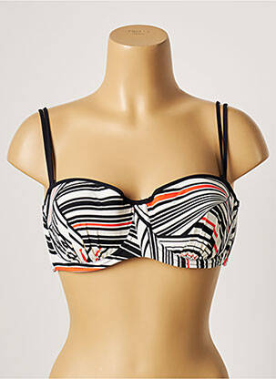 Haut de maillot de bain stretch haut soutien-gorge moulé noir BELCOR femme