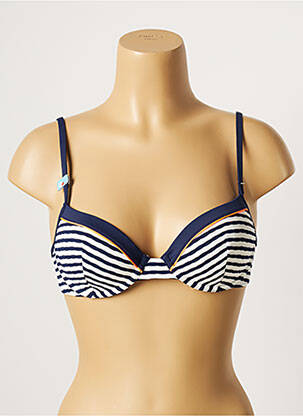 Haut de maillot de bain stretch haut soutien-gorge moulé blanc CHERRY BEACH femme