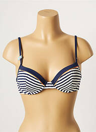 Haut de maillot de bain stretch haut soutien-gorge moulé blanc CHERRY BEACH femme