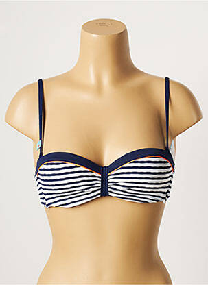 Haut de maillot de bain haut soutien-gorge moulé haut soutien-gorge moulé blanc CHERRY BEACH femme