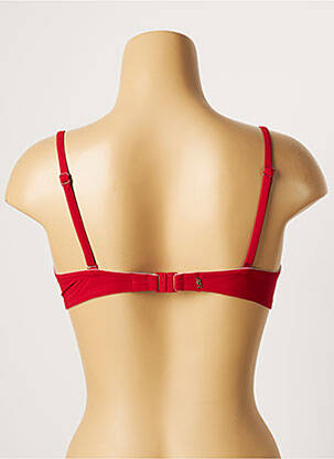 Haut de maillot de bain stretch haut soutien-gorge moulé rouge LOU femme