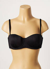 Haut de maillot de bain stretch haut soutien-gorge moulé noir BELCOR femme