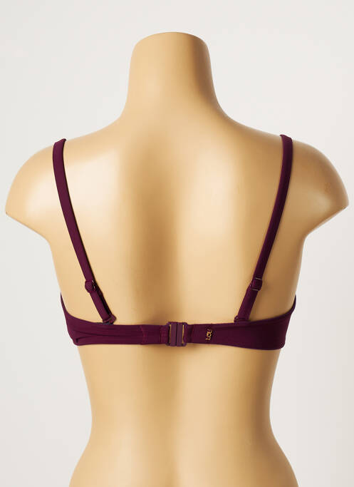 Haut de maillot de bain stretch haut soutien-gorge moulé violet LOU femme
