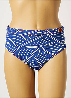 Bas de maillot de bain imprimé fantaisie culotte bleu BELCOR femme