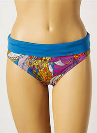 Bas de maillot de bain tissage satiné culotte bleu BELCOR femme