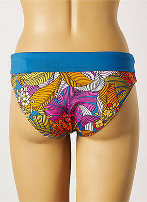 Bas de maillot de bain tissage satiné culotte bleu BELCOR femme