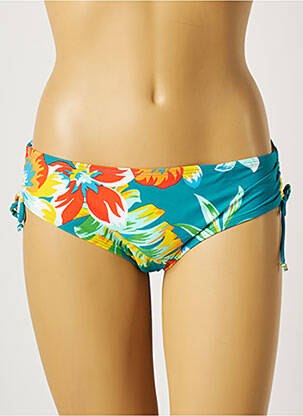 Bas de maillot de bain imprimé fleurs culotte bleu BELCOR femme